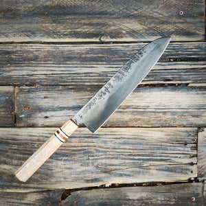 HG Blade Gyuto Knife 230mm Kurouchi Finish 1084 High Carbon Steel