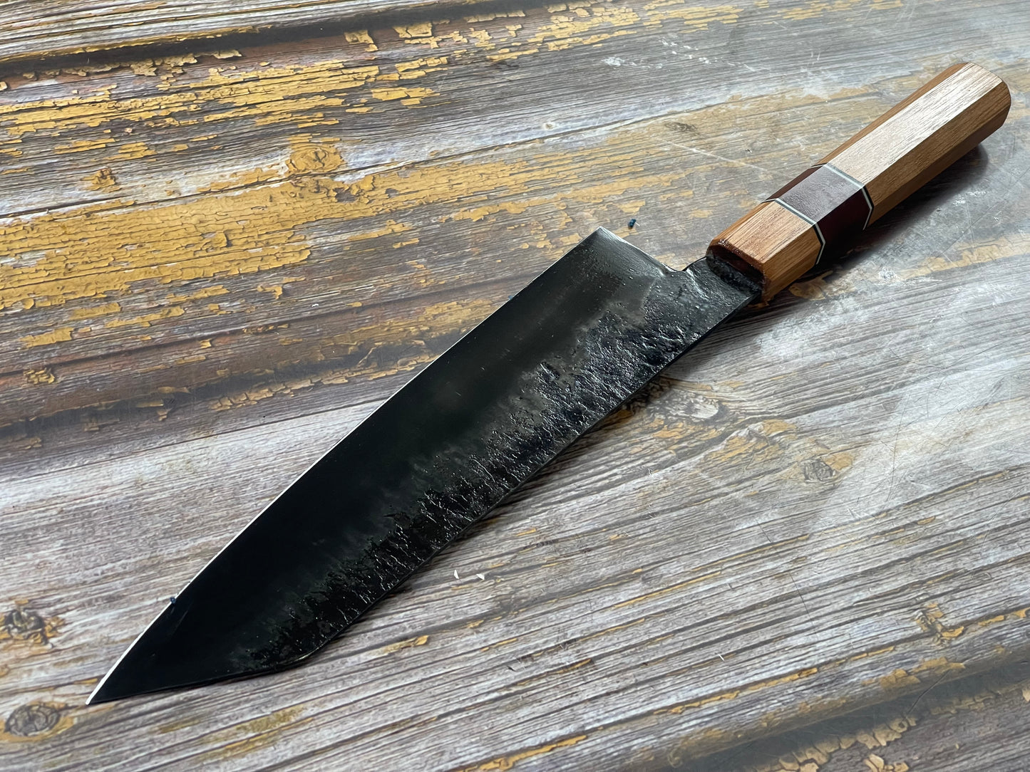 HG Blade Kiritsuke Knife 210mm Kurouchi Finish 1084 High Carbon Steel