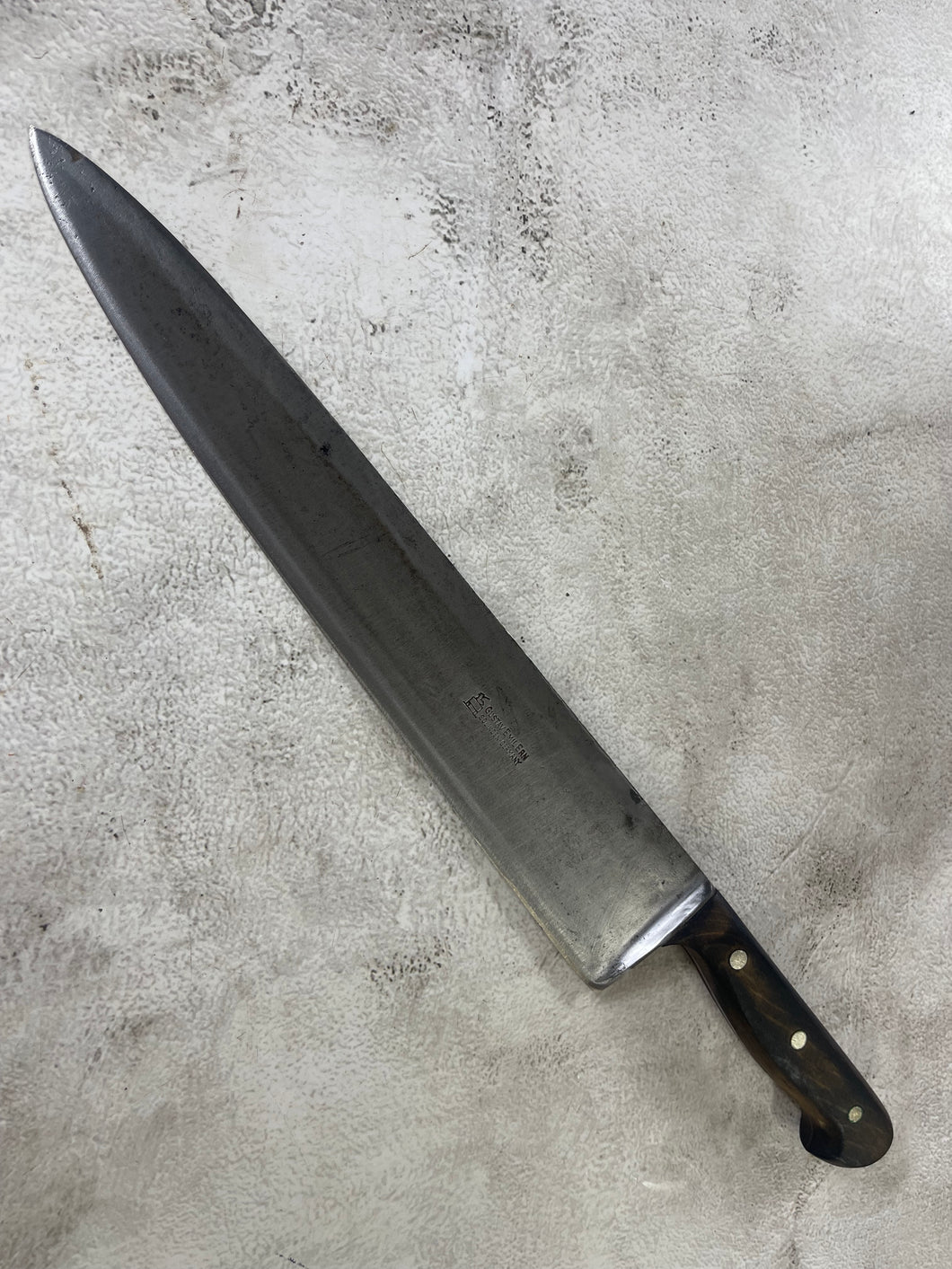 Vintage Gustav Emil Ern Chef 31cm Knife Made in German 🇩🇪 Carbon Steel 1887