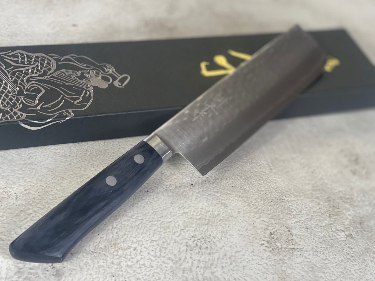 Masutani Kokuryu Usuba 160mm Blue Pakkawood Handle
