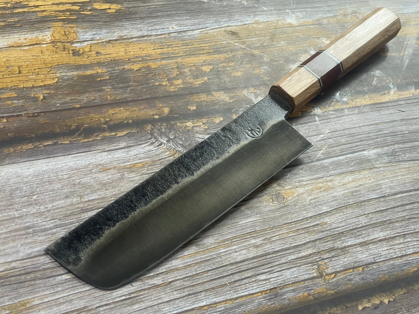 HG Blade Nakiri Knife 180mm Kurouchi Finish 1084 High Carbon Steel (2025)