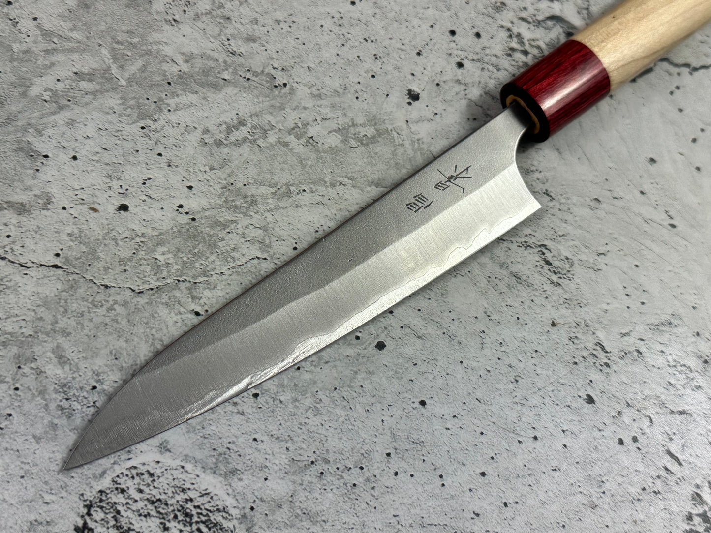 MASAKAGE YUKI petty 150mm Oval Magnolia wood with Red Pakka wood
