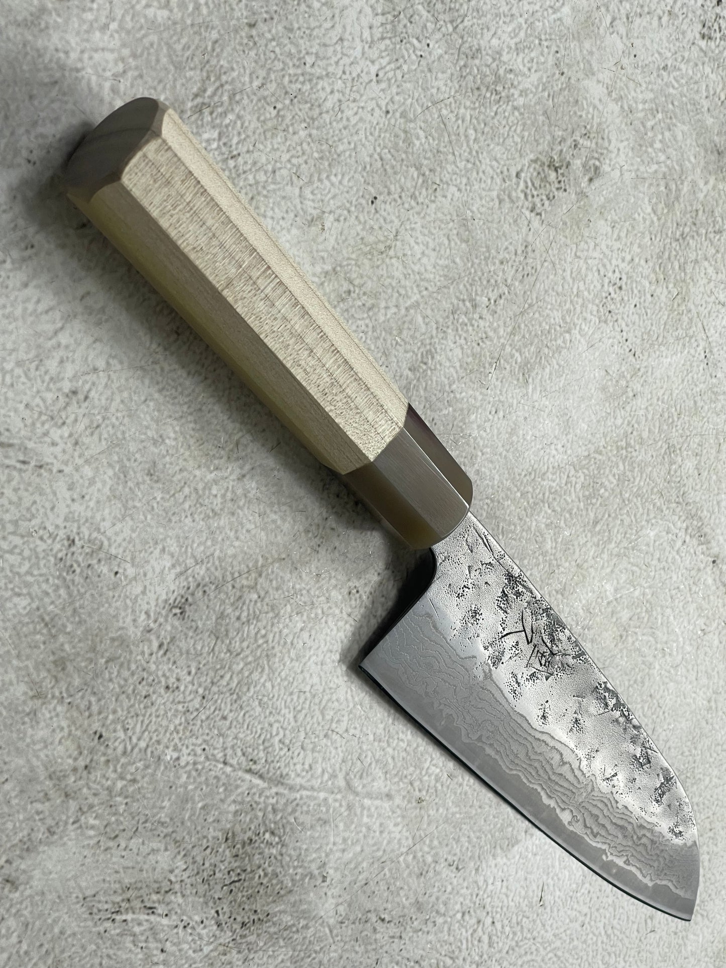 Tsunehisa SW Washiji Santoku Knife 170mm - Made in Japan 🇯🇵 Buffalo Horn Magnolia Handle