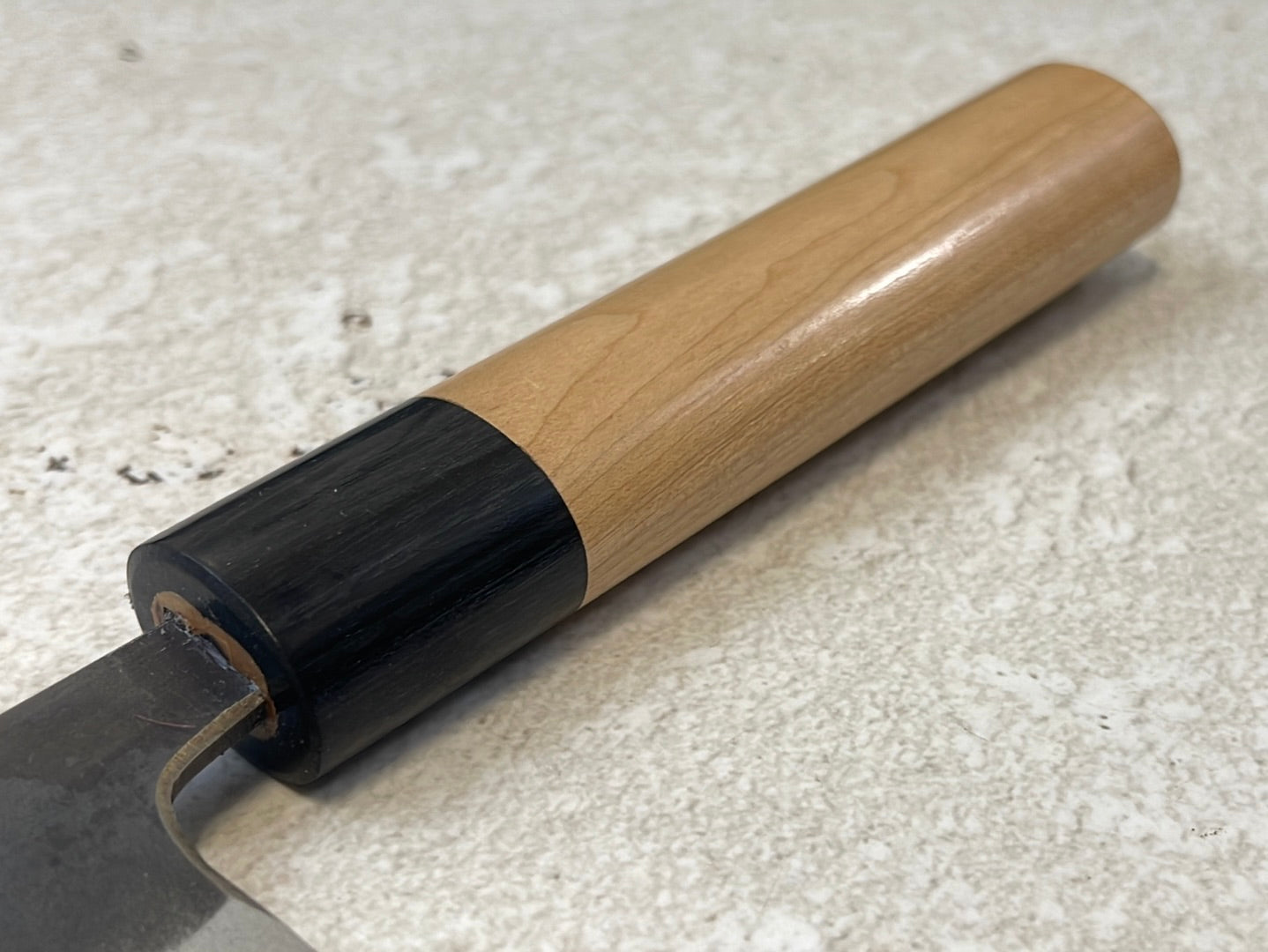 Muneishi Aogami SS Clad Santoku 180 mm  Kurochi Finish Made in Japan