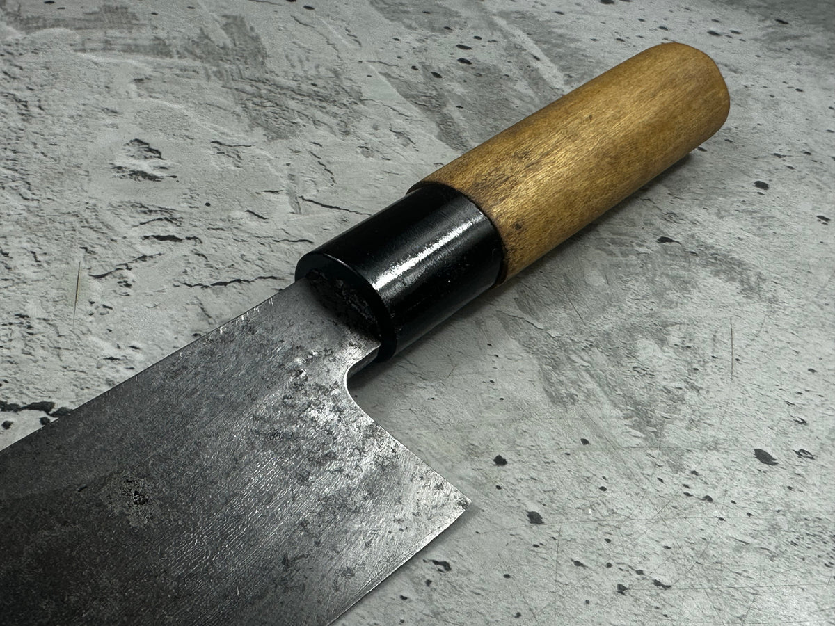 Vintage Sakai Yujiro Funayuki Knife 150mm Carbon Steel Wood Handle 2243