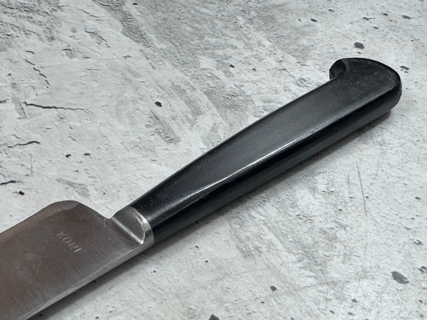 Vintage French Nogent Style Paring Knife 110mm Inox Steel POM Handle 2202