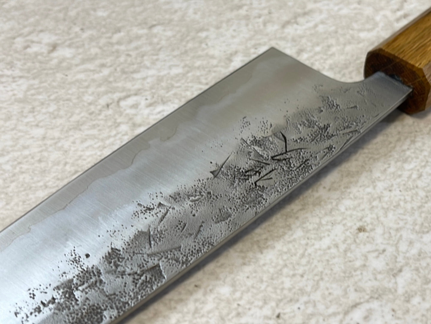 Tsunehisa SLD Washiji KOY Santoku Knife 170mm - Made in Japan 🇯🇵 Oak Yaki Handle