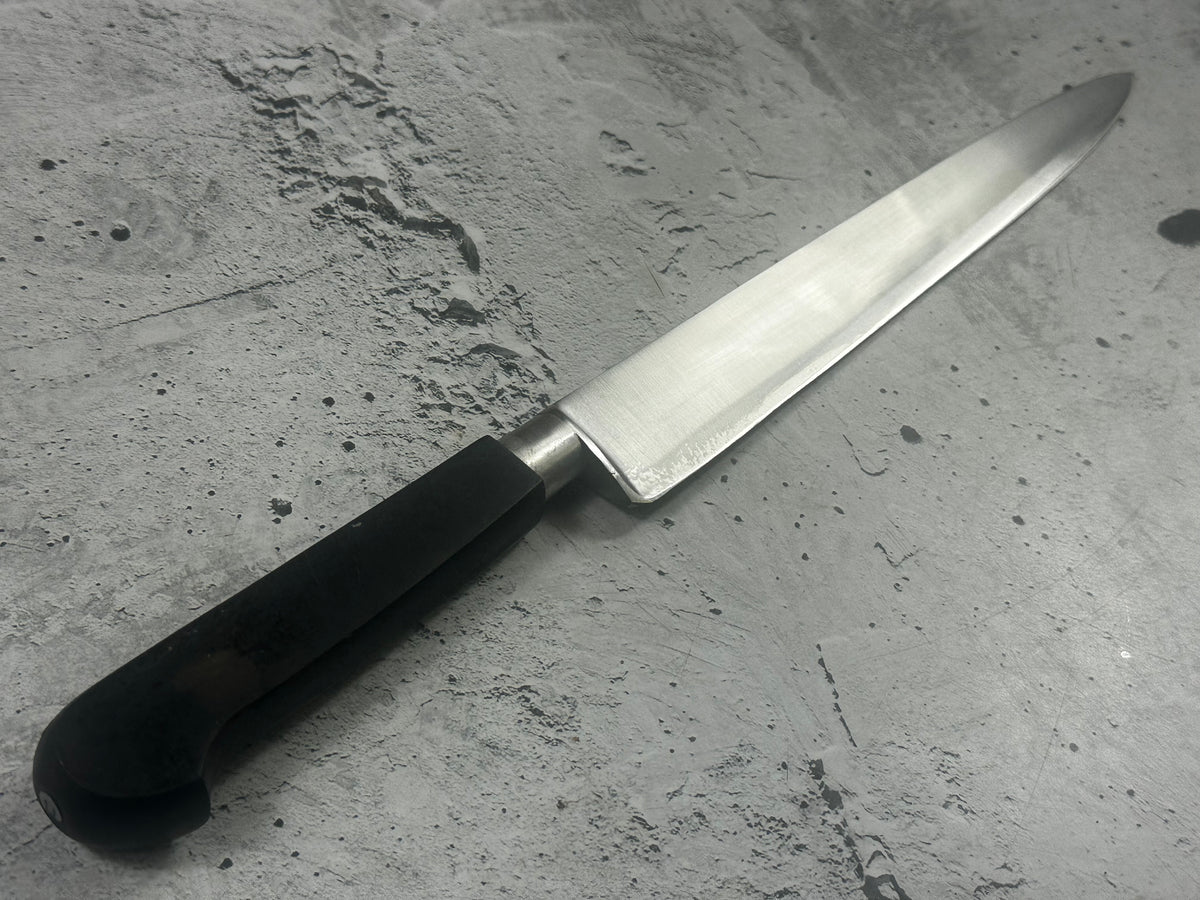 Vintage French Sabatier Nogent Style Slicing  Knife 240mm High Carbon Steel Wood Handle  2272