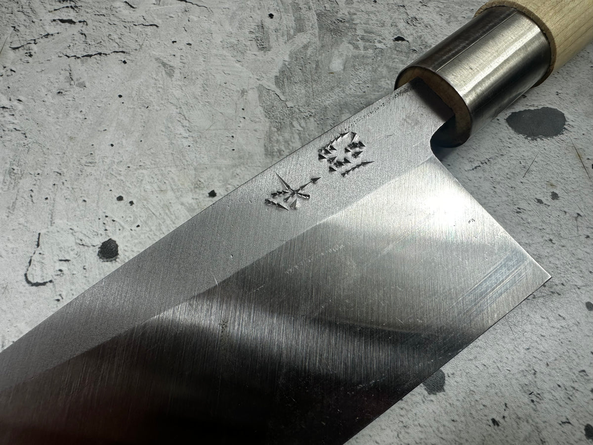 Vintage Nara Senjuin Deba Knife 180mm Carbon Steel 2298