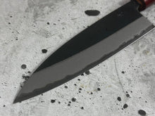 Load image into Gallery viewer, Muneishi Aogami 2 Iron Clad Gyuto 180mm Kurouchi Finish
