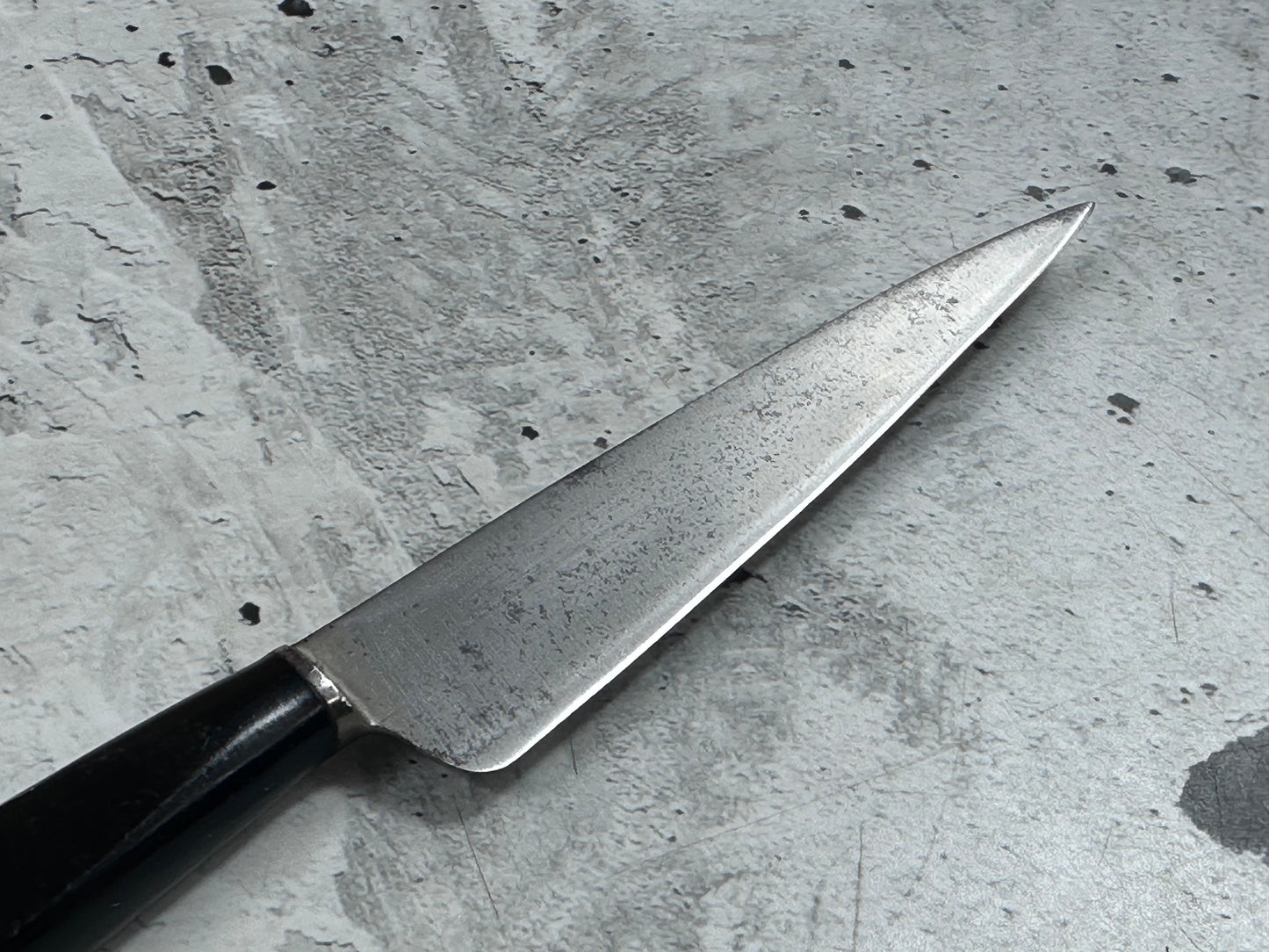 Vintage French Nogent Style Paring Knife 90mm Inox Steel POM Handle 2203