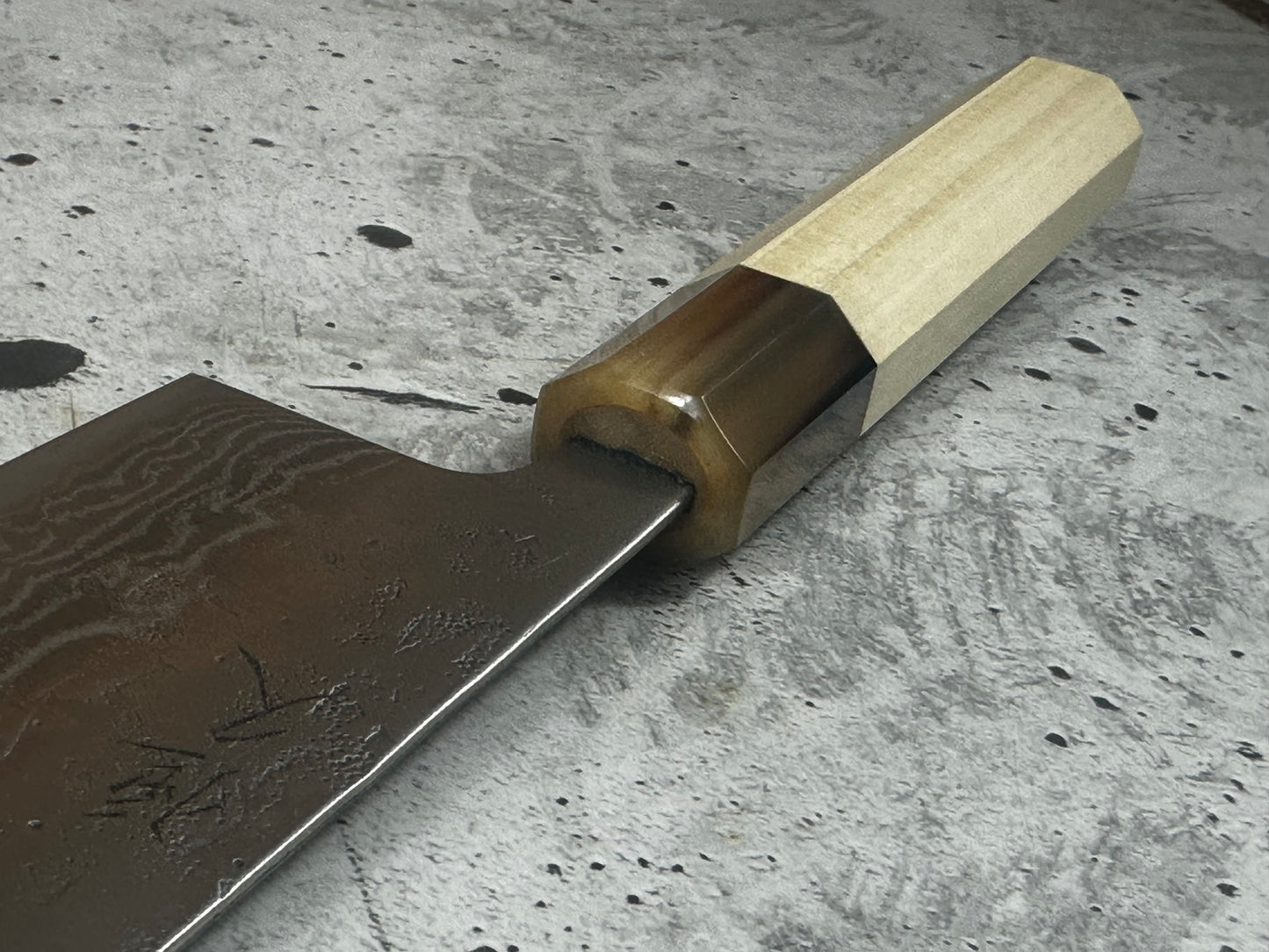 Tsunehisa SW Washiji Nakiri Knife 170mm - Made in Japan 🇯🇵 Buffalo Horn Magnolia Handle