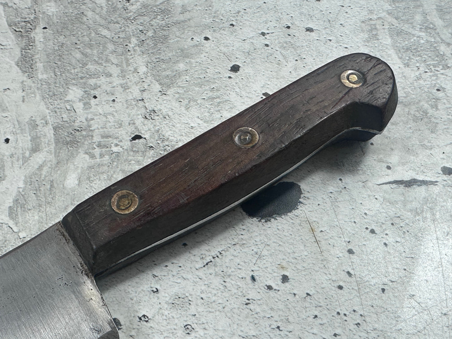 Vintage French Chef Knife 200mm Stainless Steel Wood Handle 2174