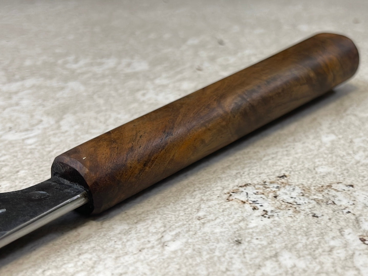 Nakiri 180mm Kurouchi Tsuchime with Jatiwood Timber Handle