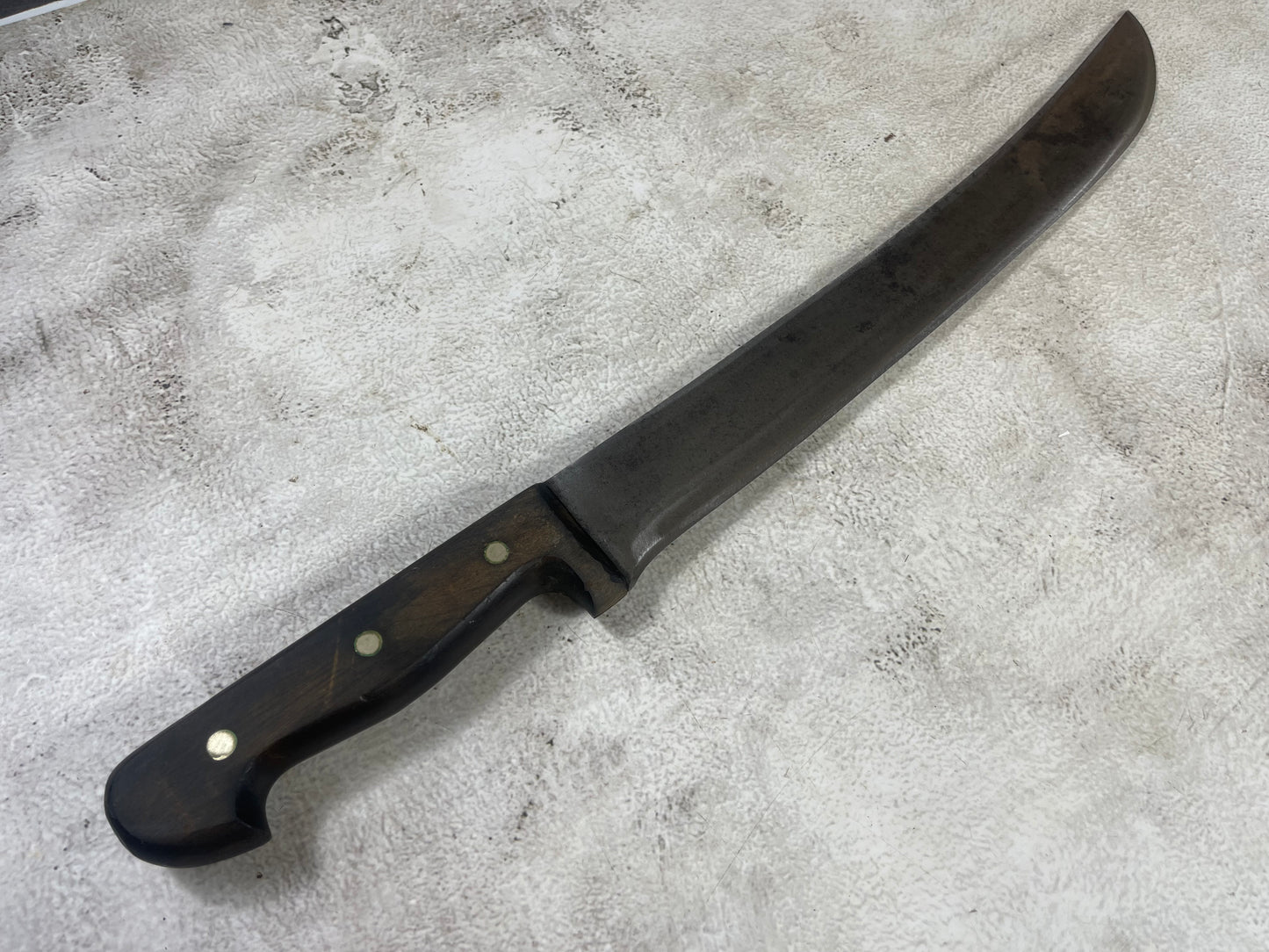 Vintage Gustav Emil Ern Butcher Machete Knife 360mm Made in Germany 🇩🇪 Cabon steel 1982