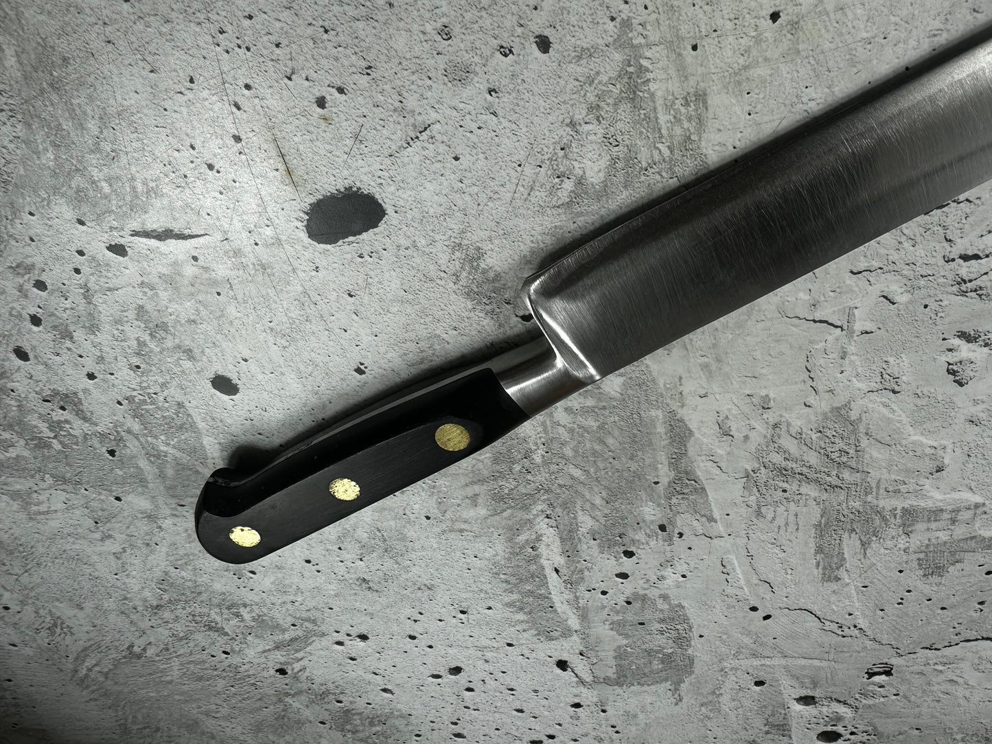 Vintage French Sabatier Slicing Knife 250mm High Carbon Steel POM Handle 2247