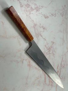 Keskin Honyaki Gyuto 240mm , Full Amboyna Burl with Amboyna Saya