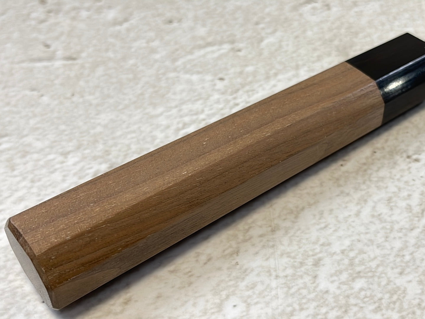 Yoshimune Gyuto 210 mm (8.3 in) Ginsan (Silver #3) Nashiji finish Double-Bevel Walnut Octagonal Handle