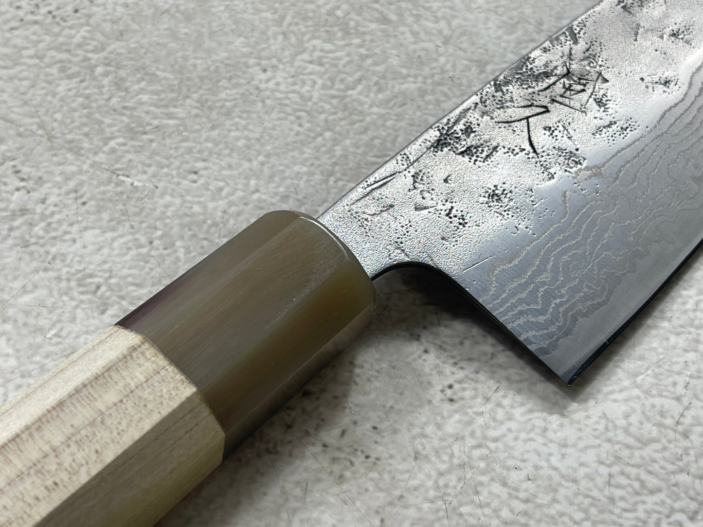 Tsunehisa SW Washiji Santoku Knife 170mm - Made in Japan 🇯🇵 Buffalo Horn Magnolia Handle