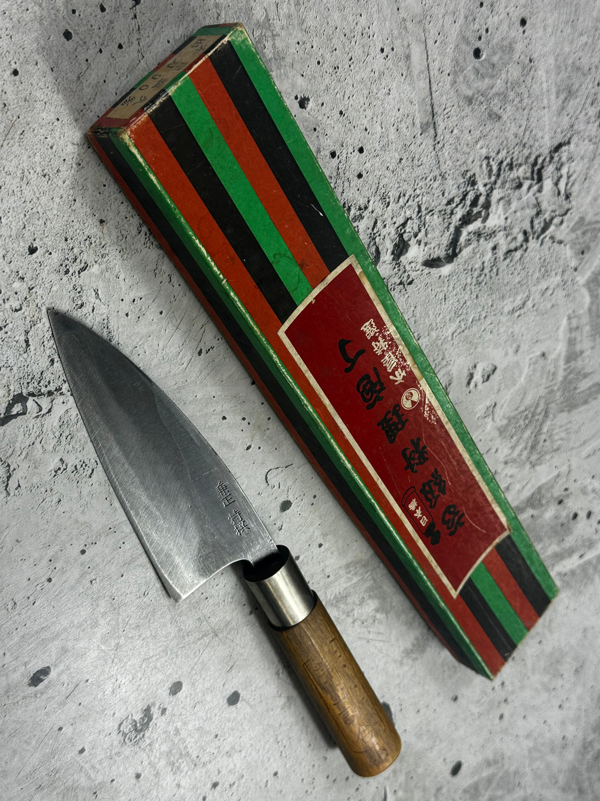 Vintage Kanemasa Carbon Steel Ko-Deba Knife 120mm 2327