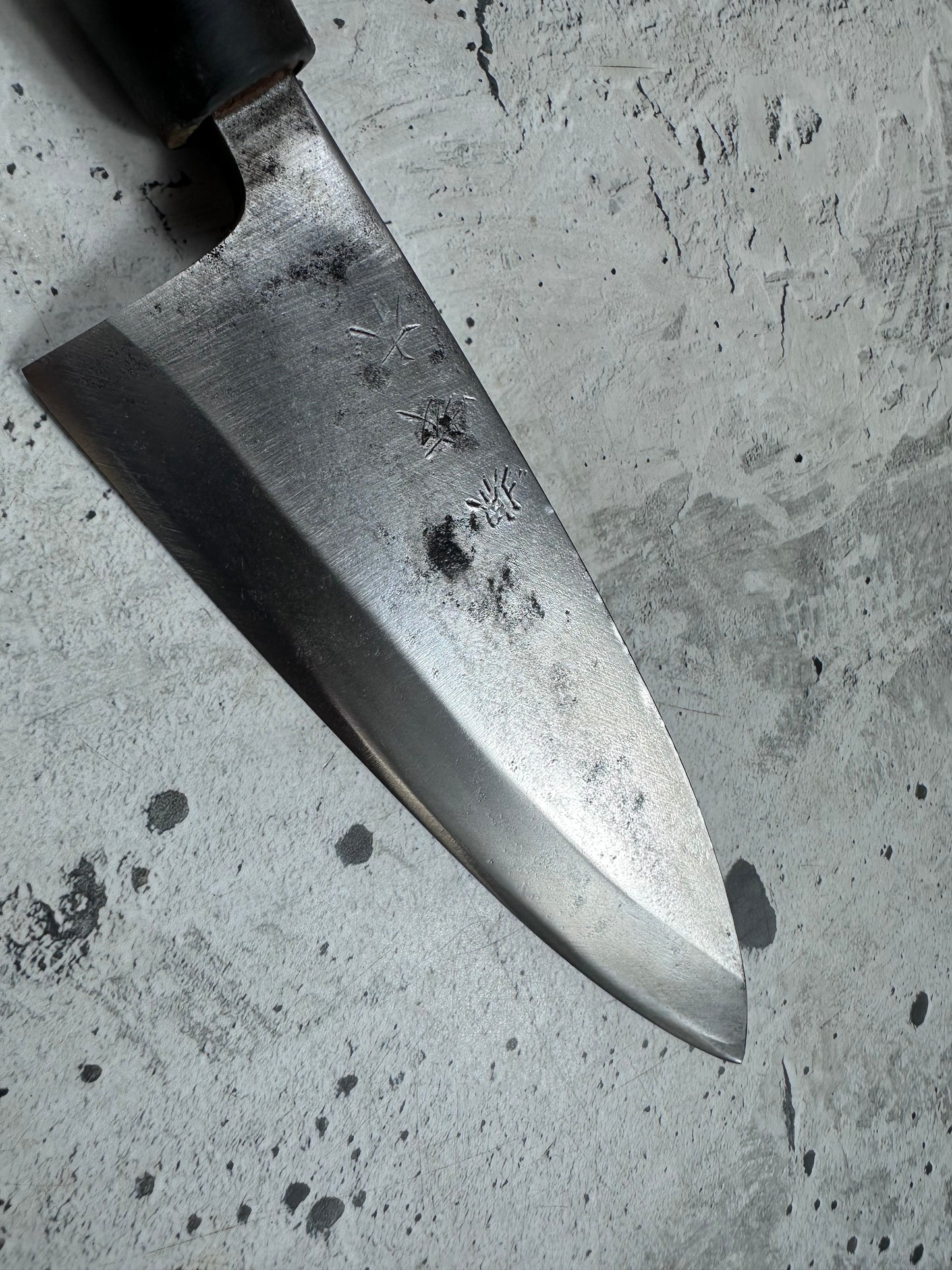 Vintage Sakai Sakamoto Deba Knife 170mm Carbon Steel 2145