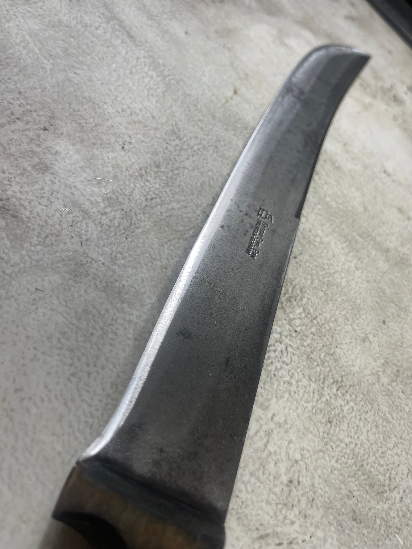 Vintage Gustav Emil Ern Butcher Machete Knife 360mm Made in Germany 🇩🇪 Cabon steel 1982