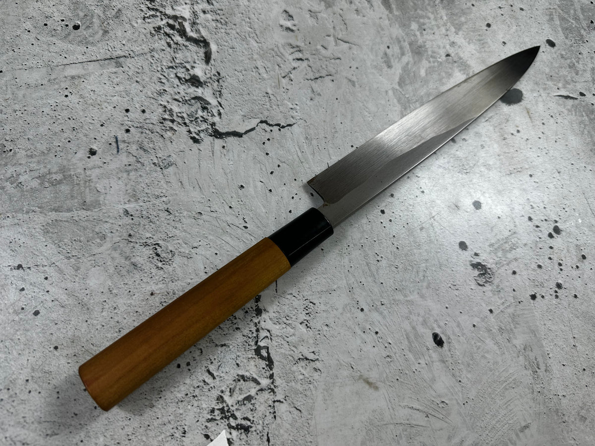 Vintage Sakai Motokame Yanagiba Knife 200mm Carbon Steel Magnolia Handle 2265
