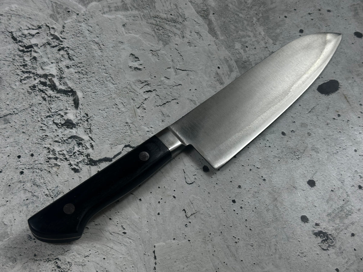 Vintage Kanehiro Cutlery Santoku Knife 170mm Carbon Steel 2292