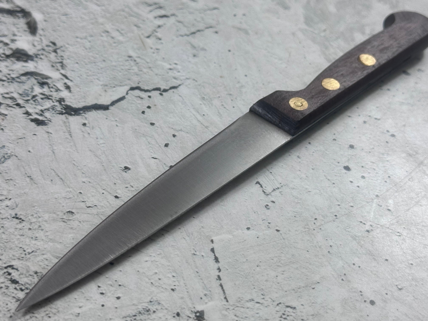 Vintage French Paring Knife 110mm Inox Steel Wood Handle 2213