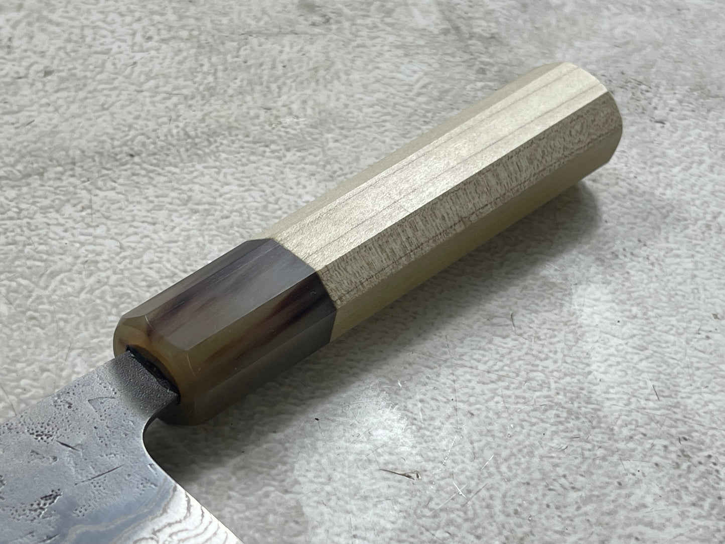Tsunehisa SW Washiji Santoku Knife 170mm - Made in Japan 🇯🇵 Buffalo Horn Magnolia Handle