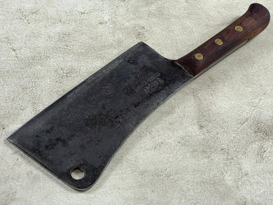 Vintage F. Dick Butcher Cleaver Knife 200mm Carbon Steel Blade Made in Germany 🇩🇪 1921