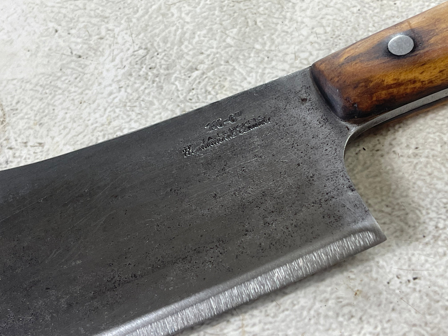 Vintage J. A. Henckles Twinworks Small Cleaver Knife 15cm Carbon Stell Made in German 🇩🇪 1898
