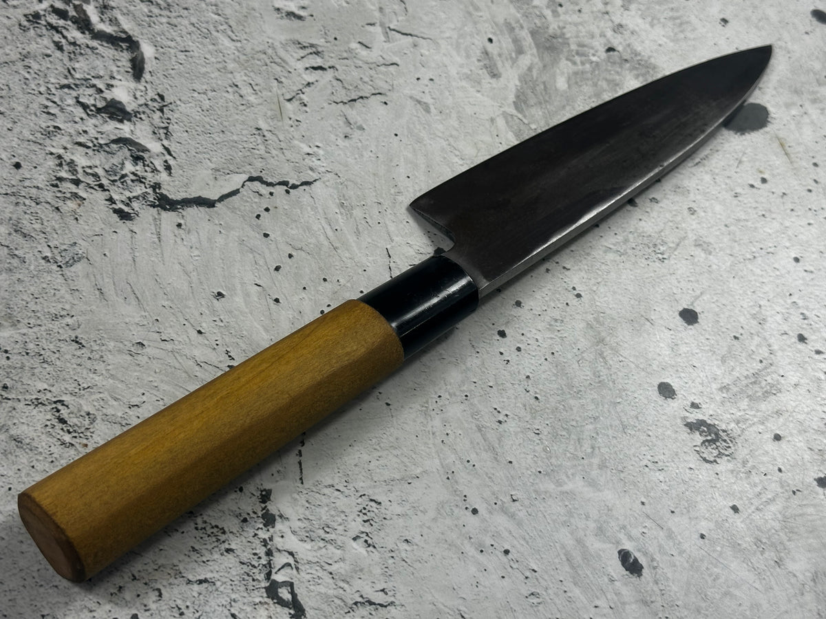 Vintage Seki Magoroku Funayuki  Knife 150mm Carbon Steel Magnolia Wood Handle  2262