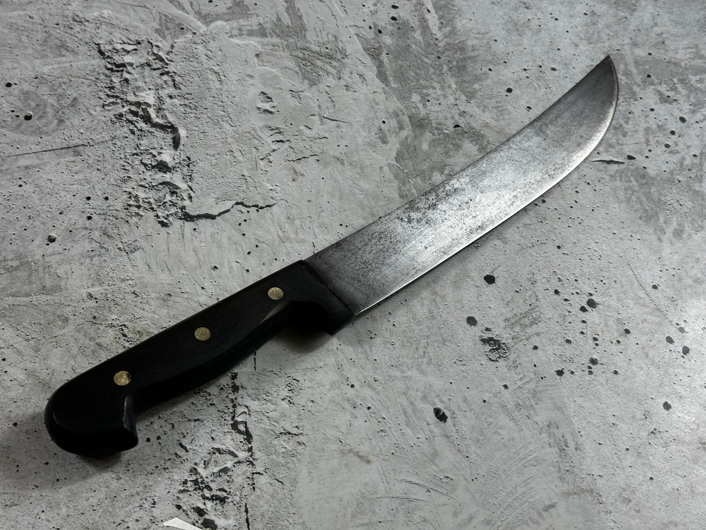 Vintage Gustav Emil Ern Butcher  Knife 250mm Made in Germany 🇩🇪 Cabon steel 2002