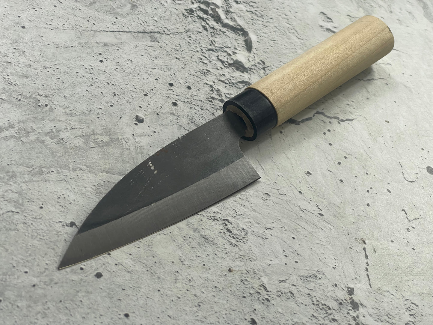 Vintage Japanese Ko Deba Knife 10cm Carbon Steel Magnolia Handle Made In Japan 🇯🇵 1750