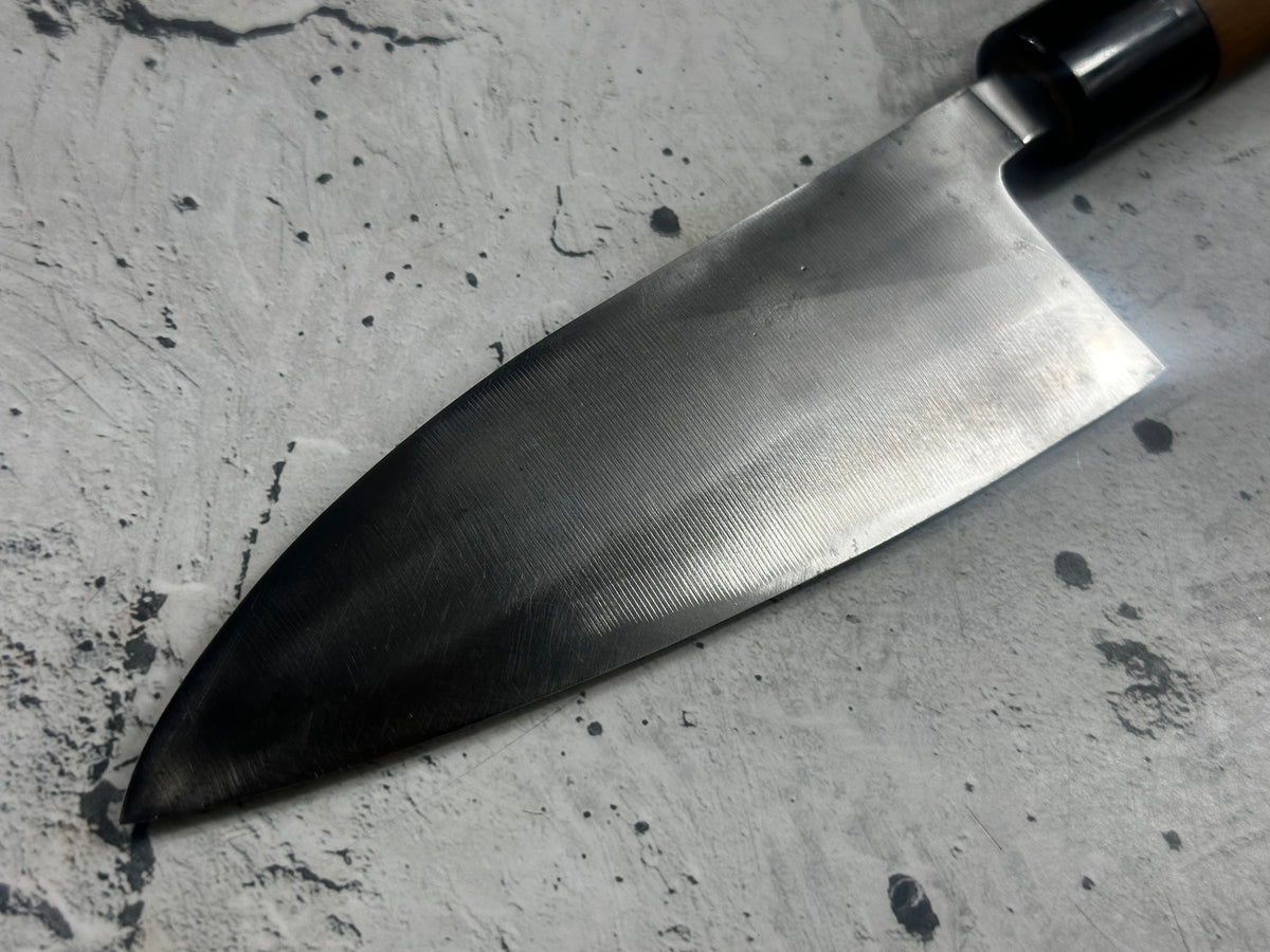 Vintage Kajigen Carbon Steel Deba Knife 150mm 2349