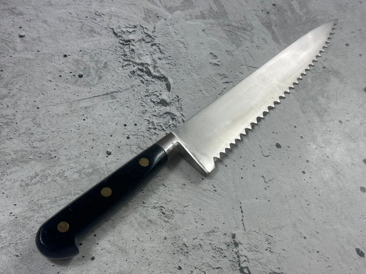Vintage French Serrated Frozen Food Knife 250mm Inox Steel POM Handle 2194