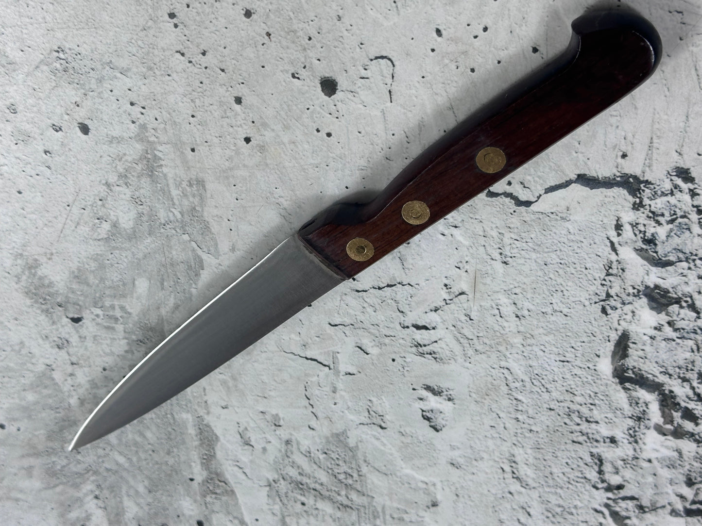 Vintage French Paring Knife 110mm Inox Steel Wood Handle 2215