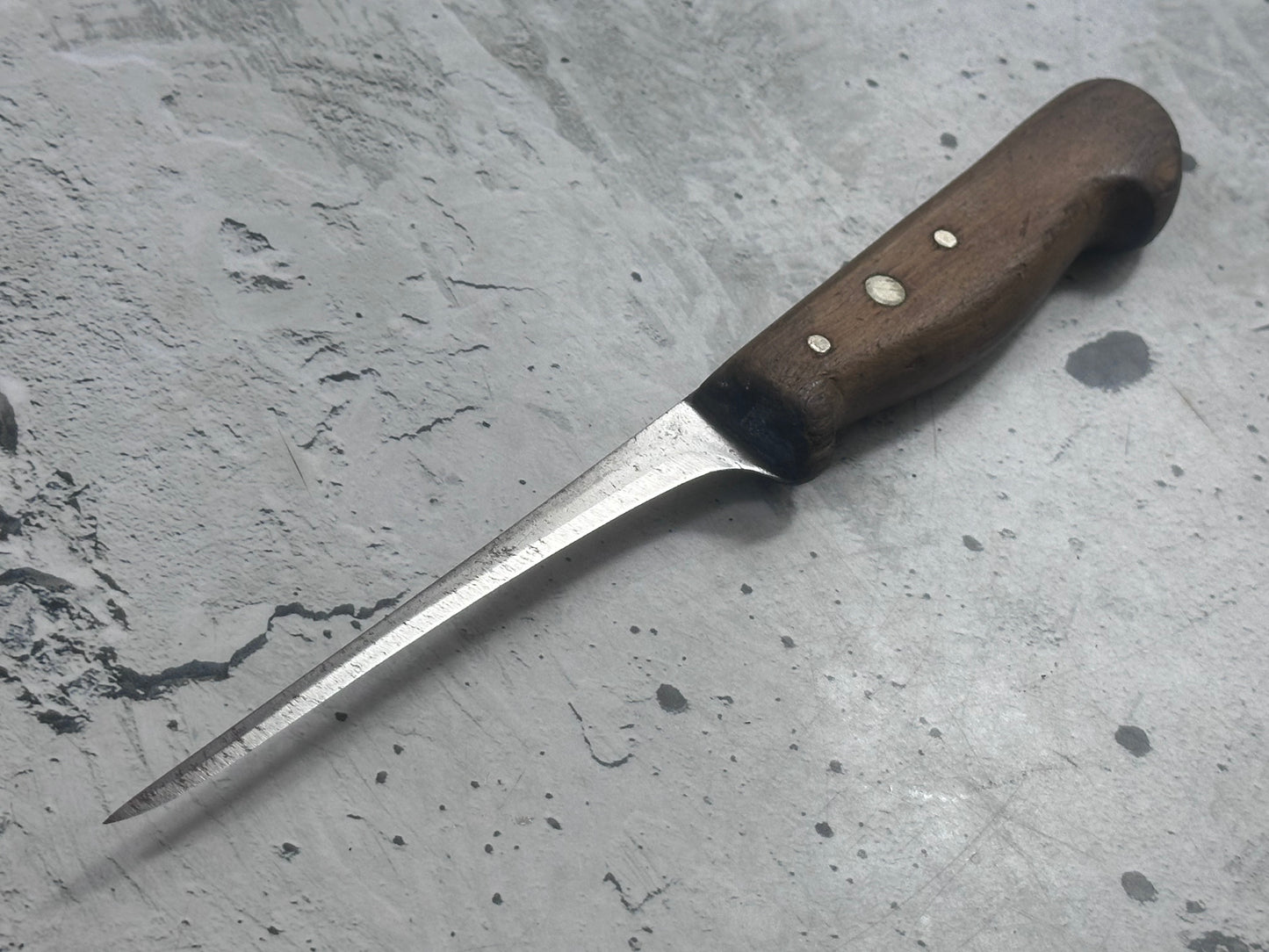 Vintage Gustav Emil Ern Boning Knife 120mm Carbon Steel Made in Germany 2126