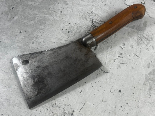 Vintage Foster Bros Butcher Cleaver Knife 160mm  Carbon Steel Blade Made in USA 🇺🇸 1997