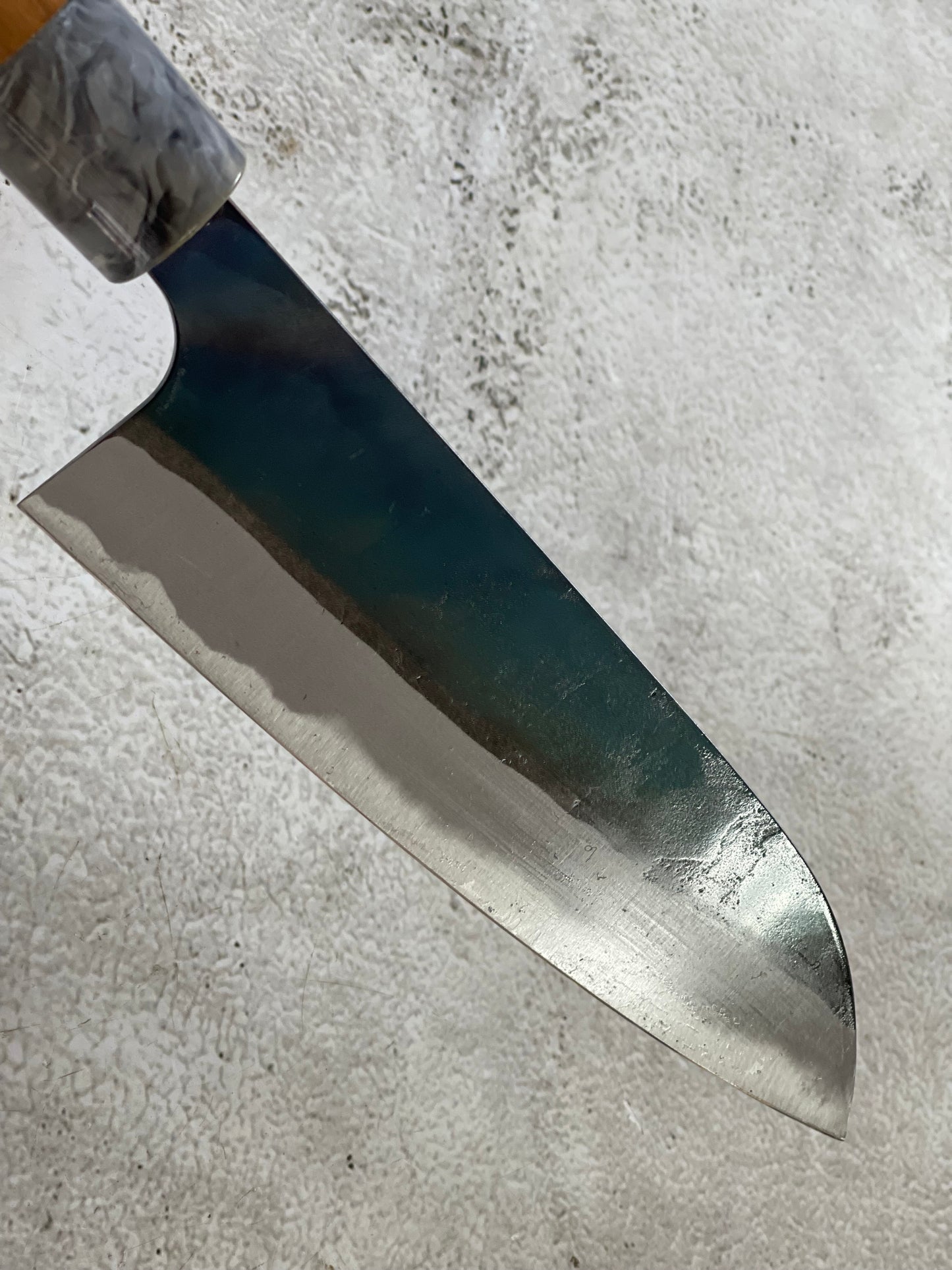 MASAKAGE MIZU Santoku 170mm oval Cherry Wood Handle