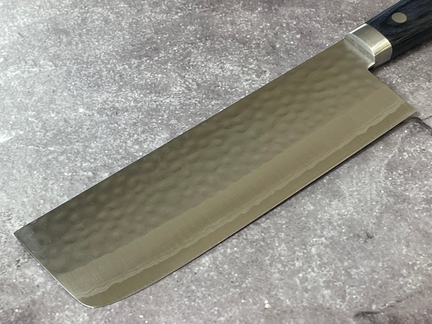Masutani Kokuryu Nakiri 160mm Blue Pakkawood Handle