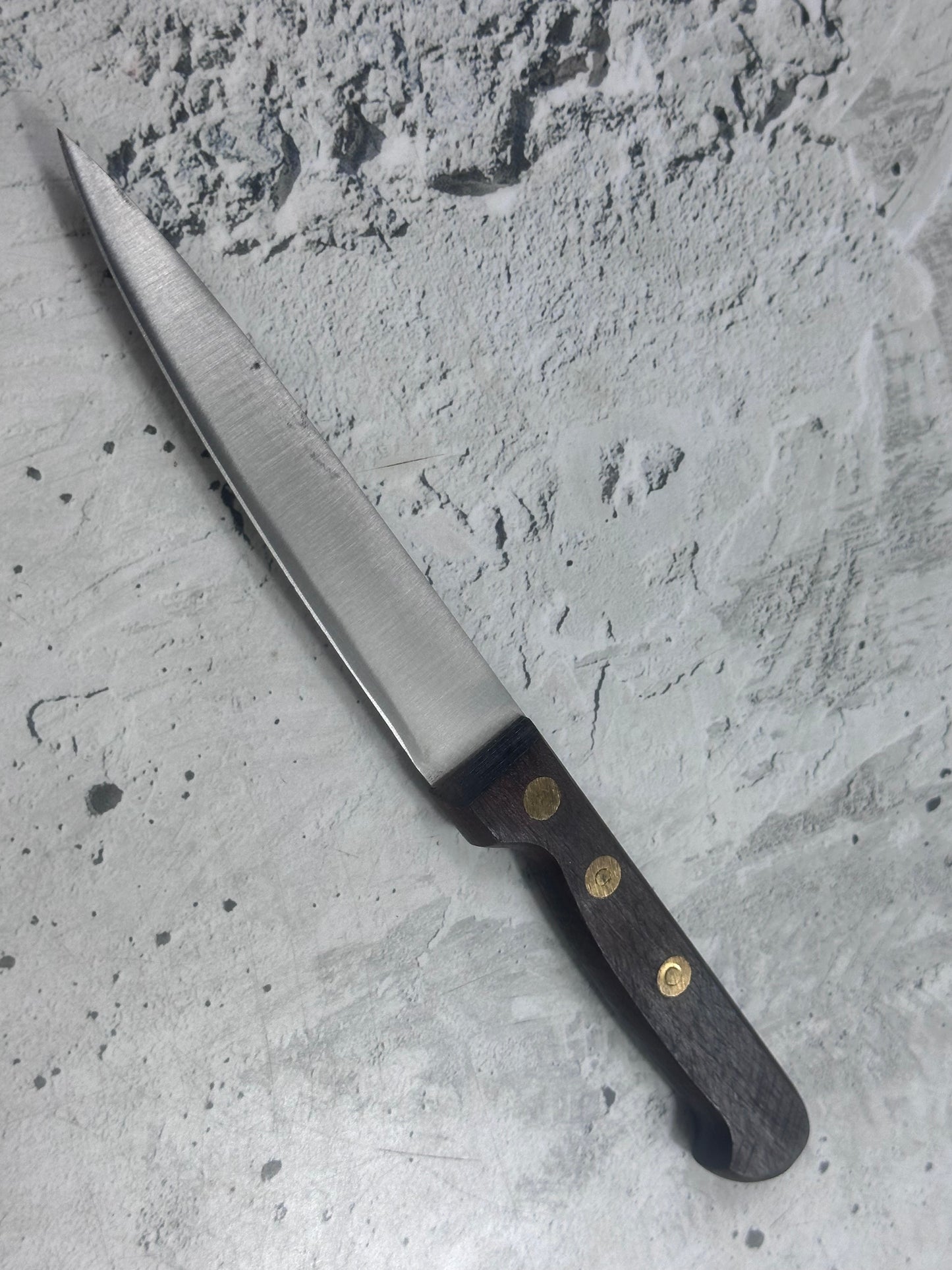 Vintage French Paring Knife 110mm Inox Steel Wood Handle 2214