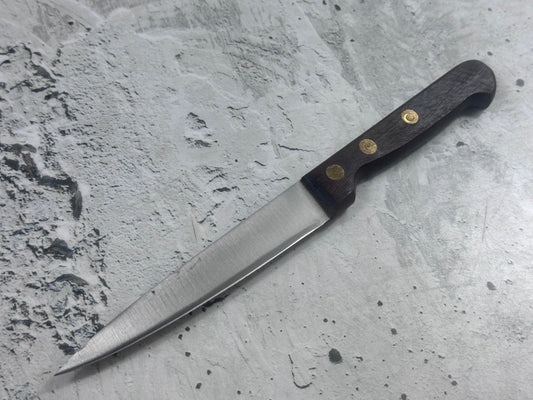 Vintage French Paring Knife 110mm Inox Steel Wood Handle 2214