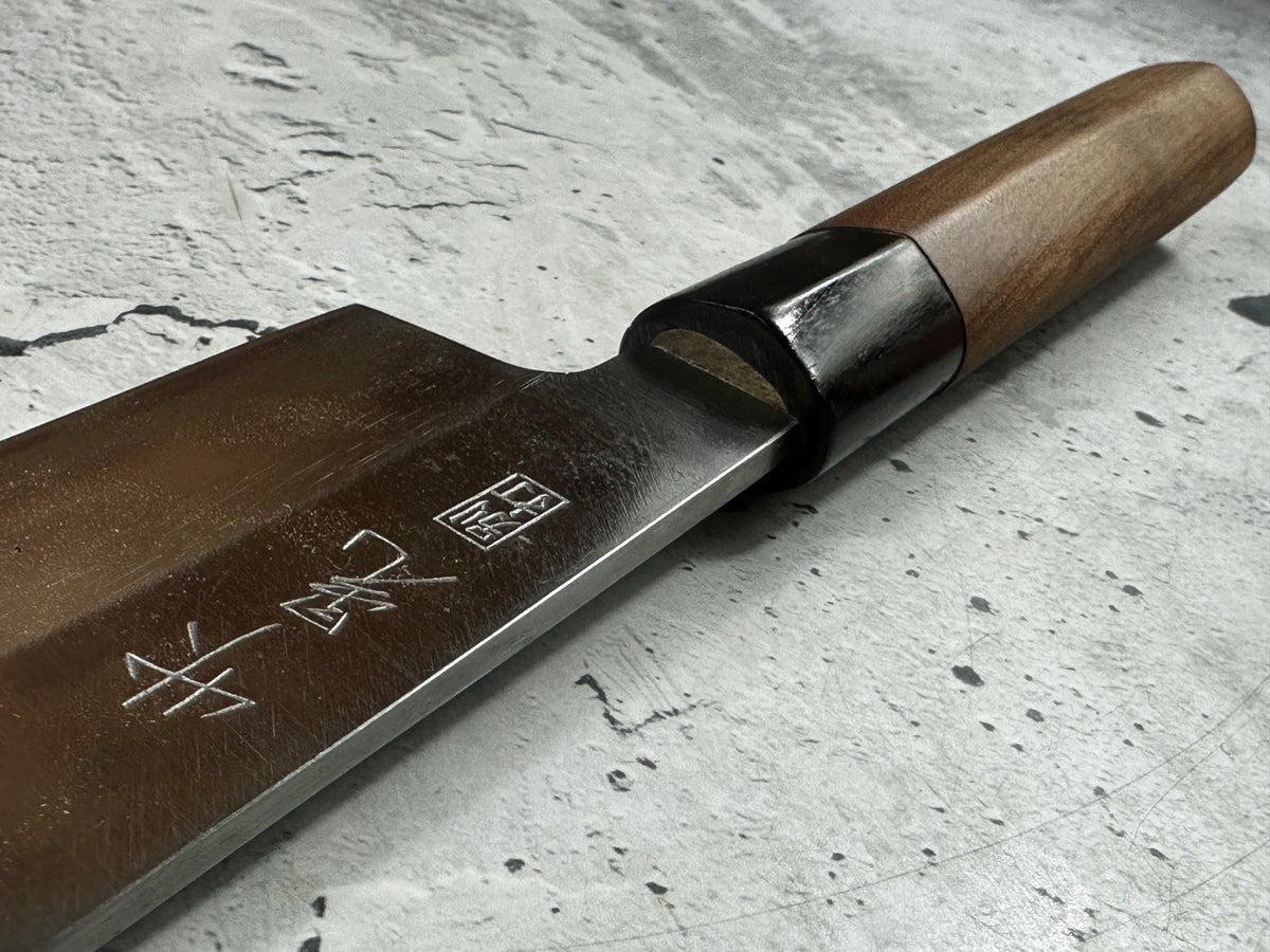Vintage Masaaki / Masateru Sashimi Set 2x Carbon Steel Magnolia Wood Handle 2254