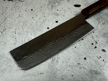 Load image into Gallery viewer, Tsunehisa 440c Damascus Nashiji  Nakiri 170mm Oak Wood Handle - Made in Japan 🇯🇵
