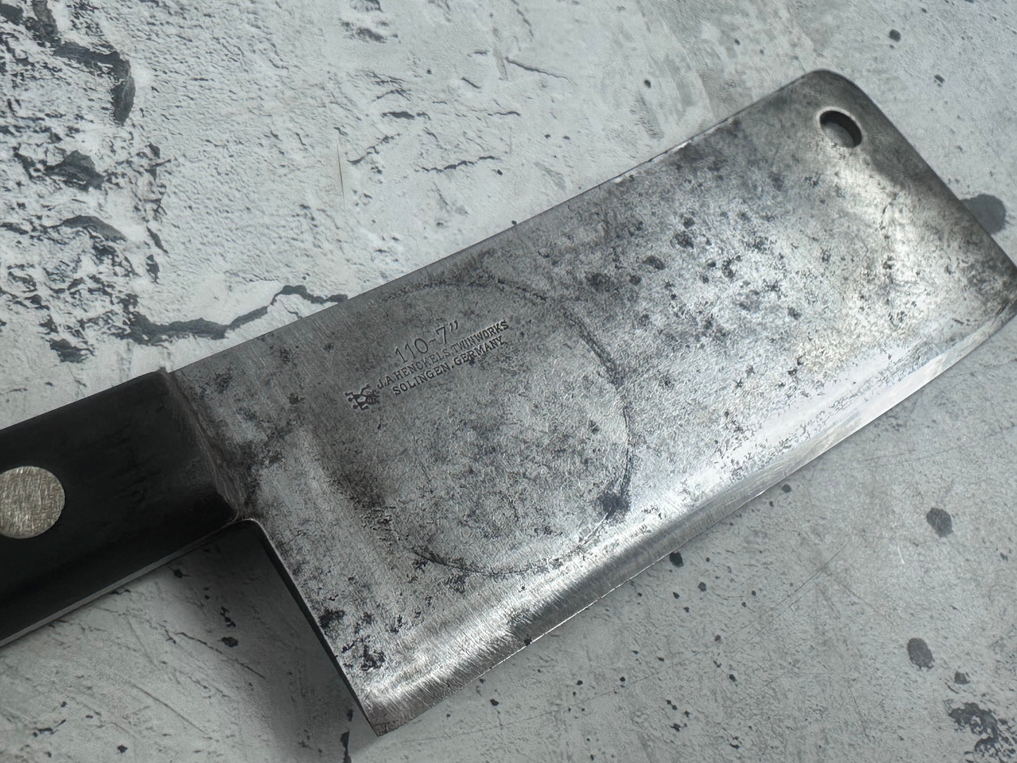 Vintage J.A. Henckels Twinworks Cleaver 180mm Carbon Steel Germany 2000