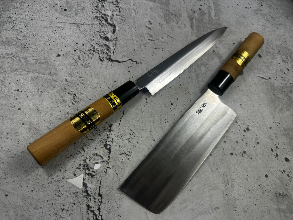 Vintage Kaneyasu Three-Piece Japanese Knife Set 2341