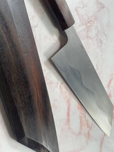 Load image into Gallery viewer, Keskin Migaki Bunka 150mm, Ebony Rosewwod &amp; Rosewood Wood sheath