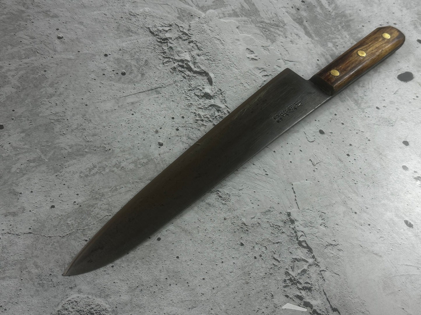 Vintage Japanese Gyuto Knife 270mm Carbon Steel  Made in Japan 2017